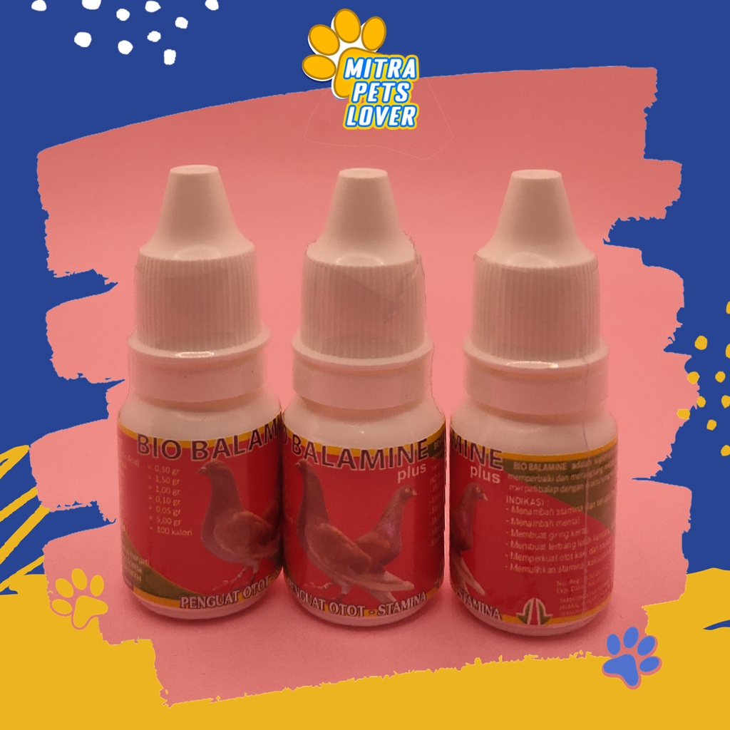 SUPLEMEN METABOLISME MERPATI - BIO BALAMINE DROP 10ML - SUPLEMEN PEMENAMBAH TENAGA STAMINA BURUNG DARA DENGAN CEPAT - MURAH ASLI GARANSI KUALITAS ORIGINAL - PET ANIMAL HEALTHCARE &amp; VETERINARY TAMASINDO OBAT KESEHATAN &amp; VITAMIN TERNAK HEWAN MITRAPETLOVER