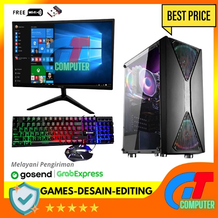 PC Lengkap Gaming AMD Ryzen 5 4600G VGA VEGA SERIES RAM 8GB SSD 120 HDD 500 GB