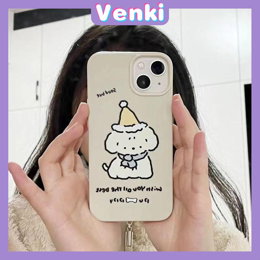 Case iPhone 14 Pro Max Soft TPU Candy Case Cartoon Cute Dog Glossy Khaki Case Camera Protection Shockproof For iPhone 13 12 11 Plus Pro Max 7 Plus X XR