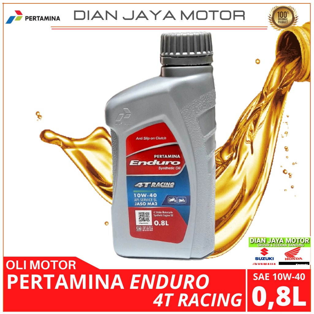 ENDURO RACING SAE 10W-40 800 ML OLI MESIN PERTAMINA ENDURO RACING 0,8 L ENDURO RACING 800 ML ENDURO 