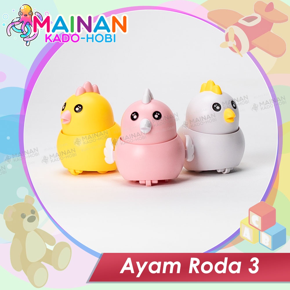 MAINAN ANAK PRESS CAR AYAM CHICKEN RODA 3