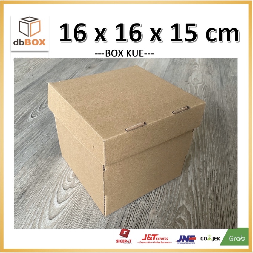 

BOX KUE 16x16x15 cm kardus die cut, untuk kue hampers gift box MIK BOX KUE-