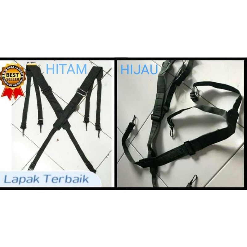 DAHRIM SILANG WARNA HITAM HIJAU TNI POLRI