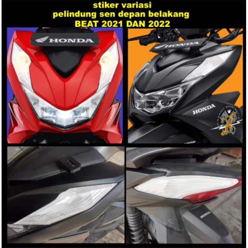 stiker skotlet transfaran variasi pelindung mika sen depan belakang motor beat 2021 sampe 2022