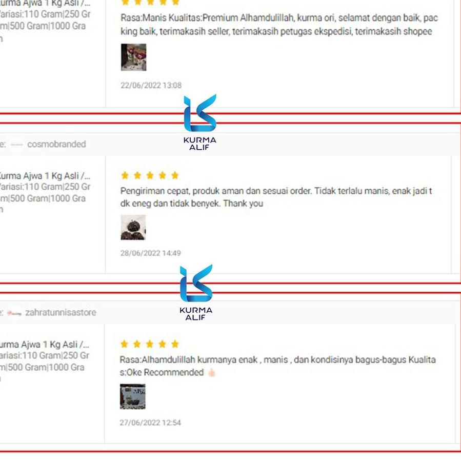 

4.4 Promo Brand Kurma Ajwa 1 Kg Asli / Kurma Nabi Super Asli Madinah