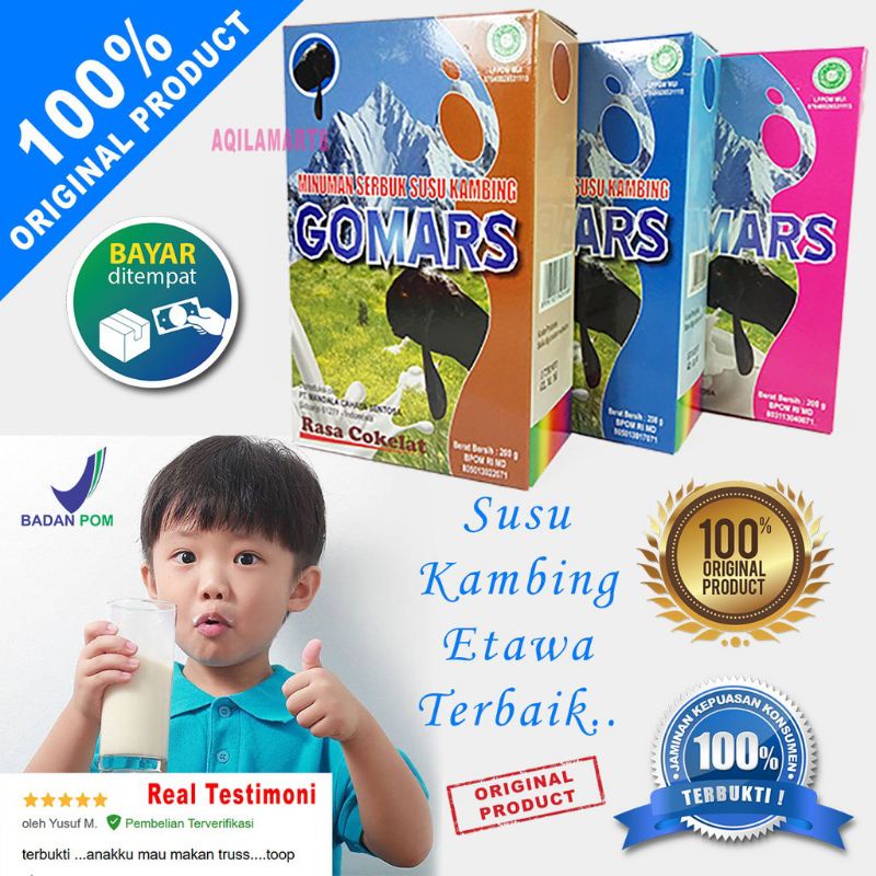 

SUSU KAMBING ETAWA GOMARS RASA ORIGINAL COKELAT STRAWBERRY ASLI ORIGINAL