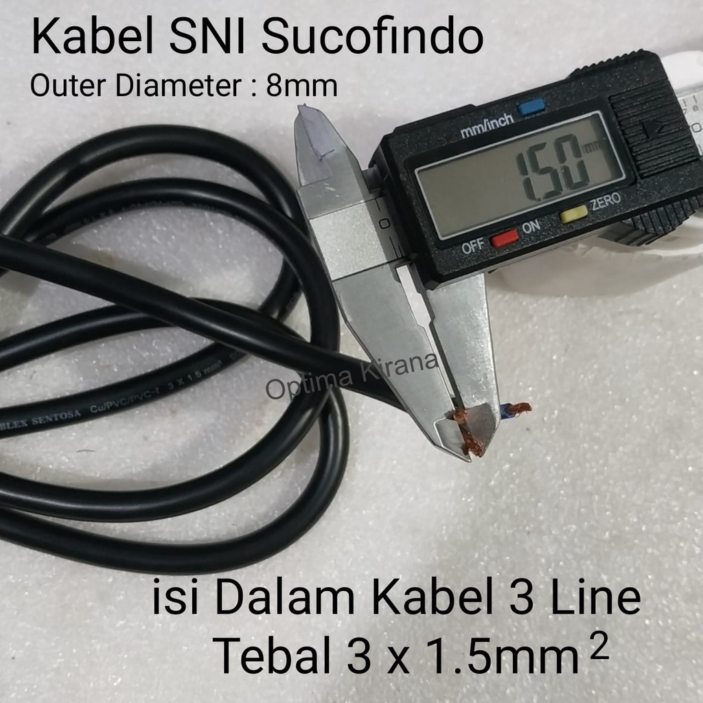 KABEL POWER 2m SNI AC- CPU tebal 3x1.5mm EU PLUG - C13 CORD