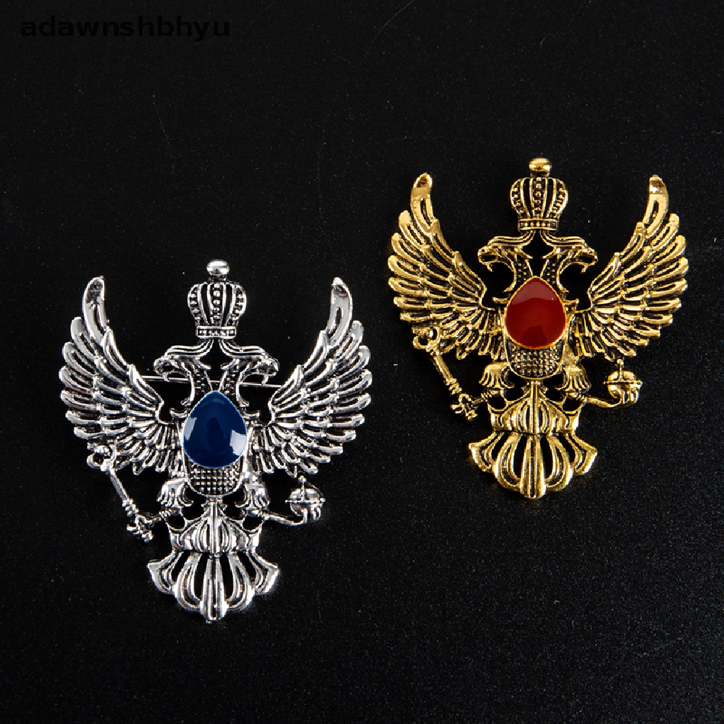 Adawnshbhyu Retro Wing Metal Pin Vintage Eagle Lencana Bros Mahkota Kerah Pin Pria Aksesori ID