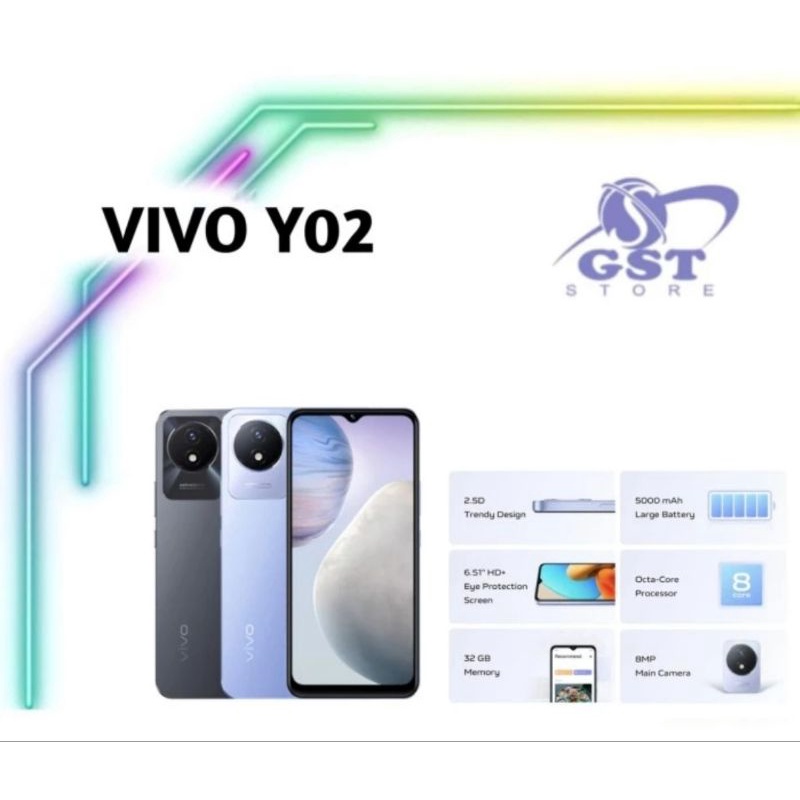 Hp ViVo Y02 Ram 3gb, internal 32gb NEW SERIES