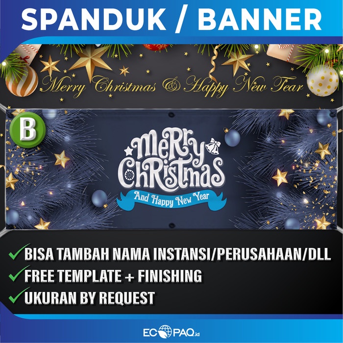 Cetak Spanduk Banner Natal dan Tahun Baru