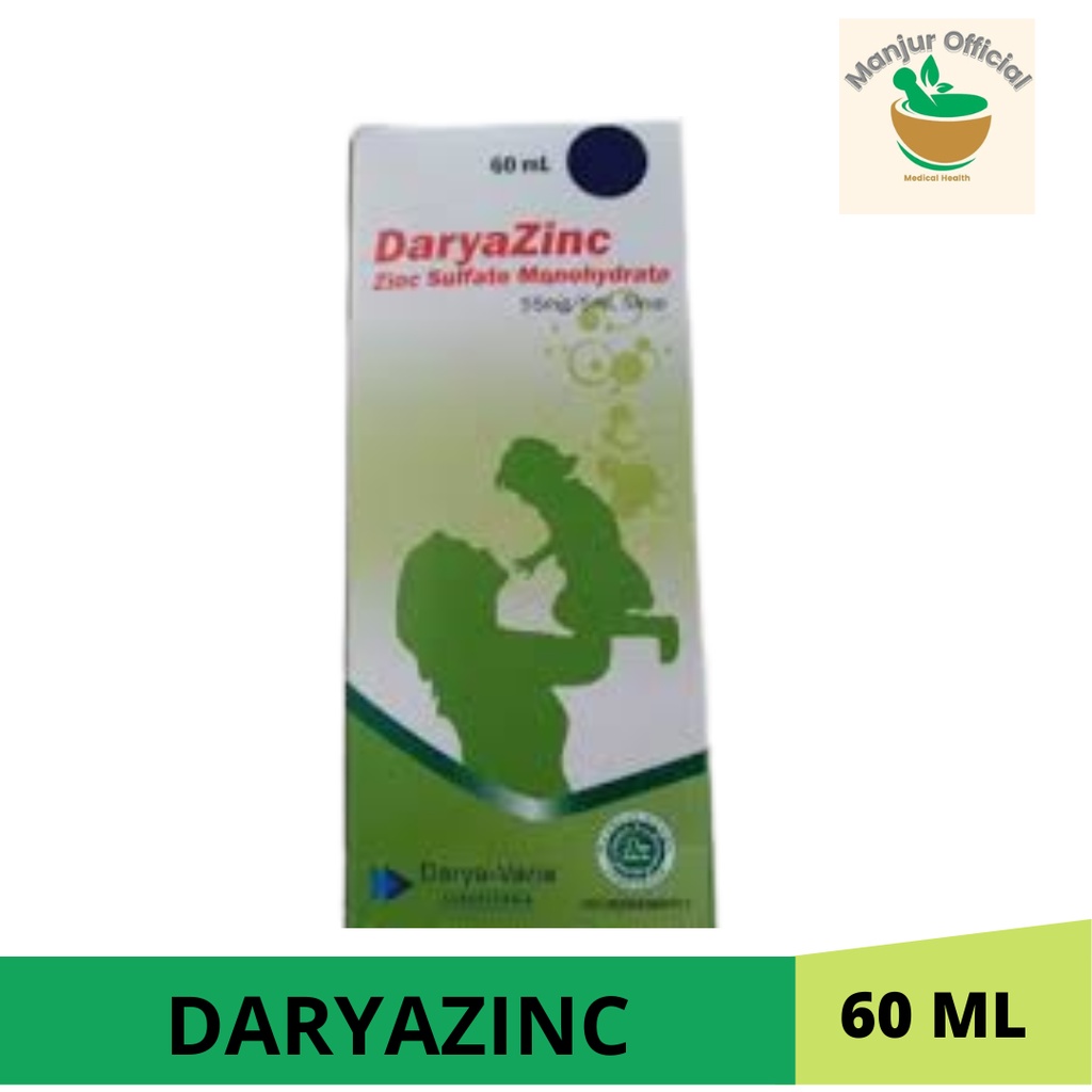 DaryaZinc Sirup 60ml Zinc Zinck Sulfate | Untuk Pengobatan Diare Pada Anak