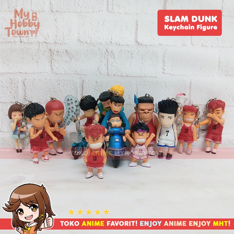 Gantungan Kunci Figure Anime Slam Dunk Sakuragi Hanamichi Akagi Takenori Rukawa Kaede Akira Sendoh Nobunaga Kiyota Haruko Akagi Hisashi Mitsui