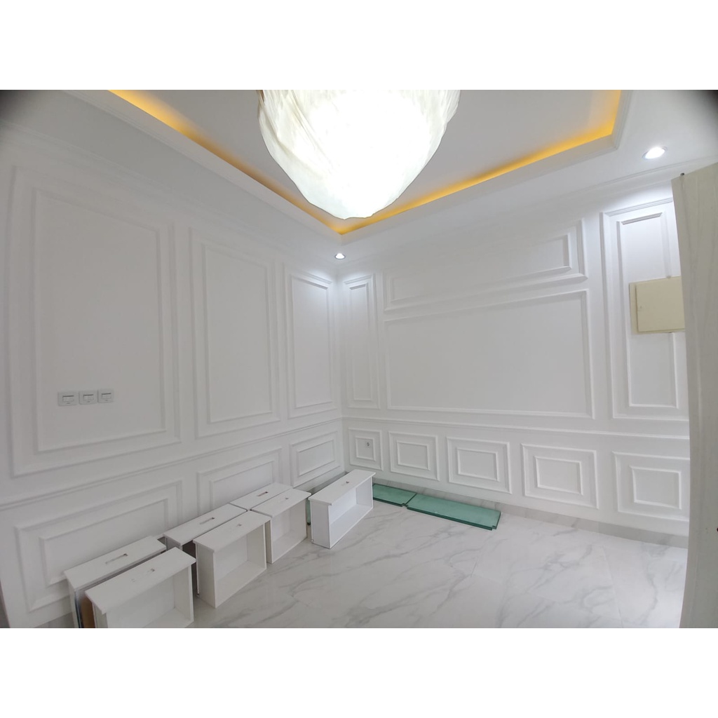 wall moulding dinding gypsum paket komplit jasa sampai finishing cat