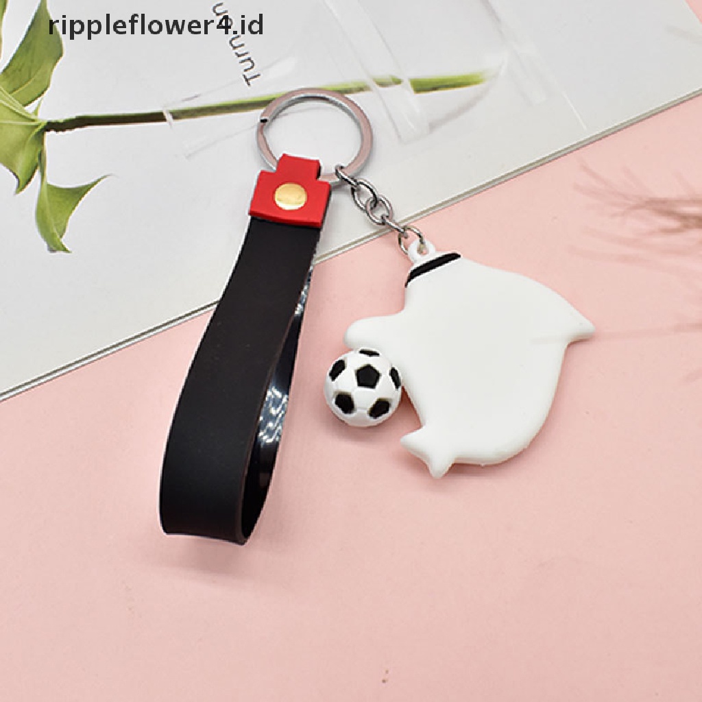 {rippleflower4.id} Gantungan Kunci Piala Dunia Fifa 2022gantungan Kunci Untuk Fans Sepak Bola Pria Hadiah Maskot PVC Keyring~