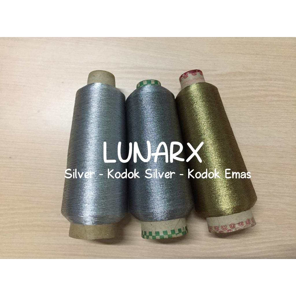 (NON-MERK) Benang Bordir Metalik Polyester Merk Lunarex / Benang Lunarex / Benang Silver Lunarex / B