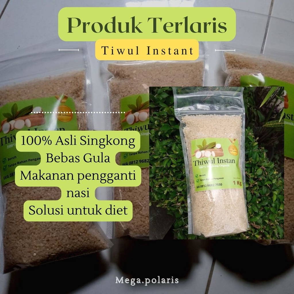 

[1KG] Nasi Singkong / Tiwul Instan / Oyek Makanan Tradisional Jawa Dijamin Pulen