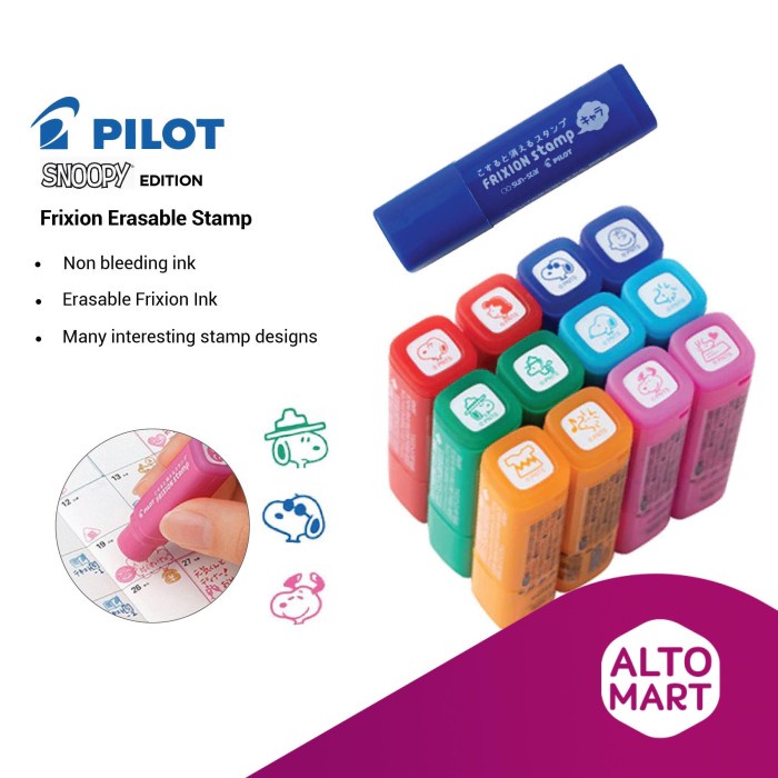 

Stm Pilot Frixion Erasable Stamp Spf-12 Peanuts Snoopy Series Stempel Lucu