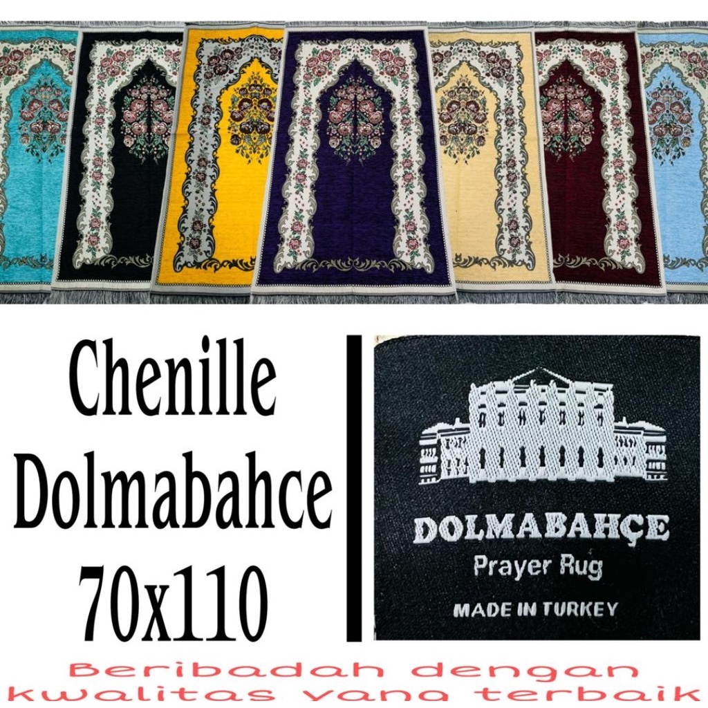 Sajadah Turki Merk Dolmabahce Ukuran 70X110 Sajadah Travel Bahan Tipis