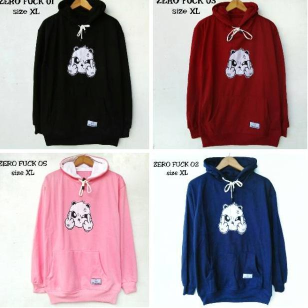 Jaket sweater Hoodie Zero Heroes FCK jaket panda / HOODIE ZERO HEROES FUCK IN L XL XXL XXXL –DOB.22D