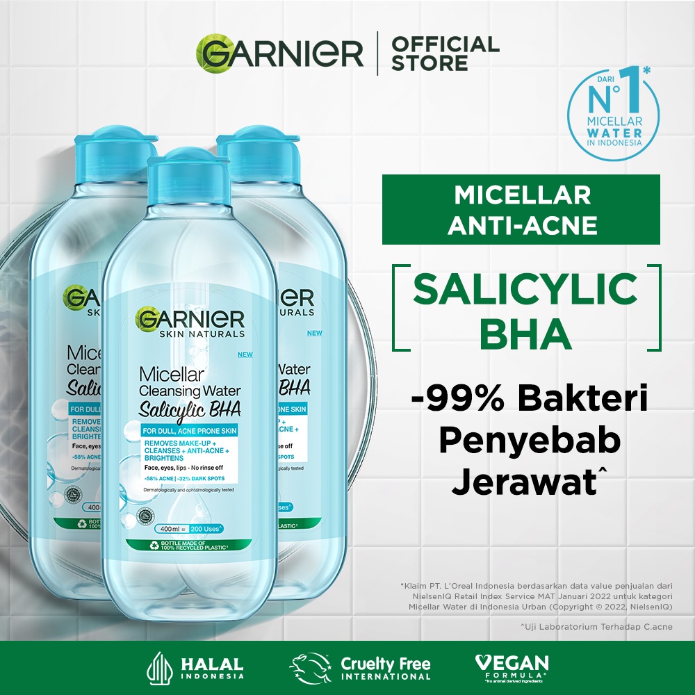 GARNIER MICELLAR CLEANSING WATER SALICYLIC BHA