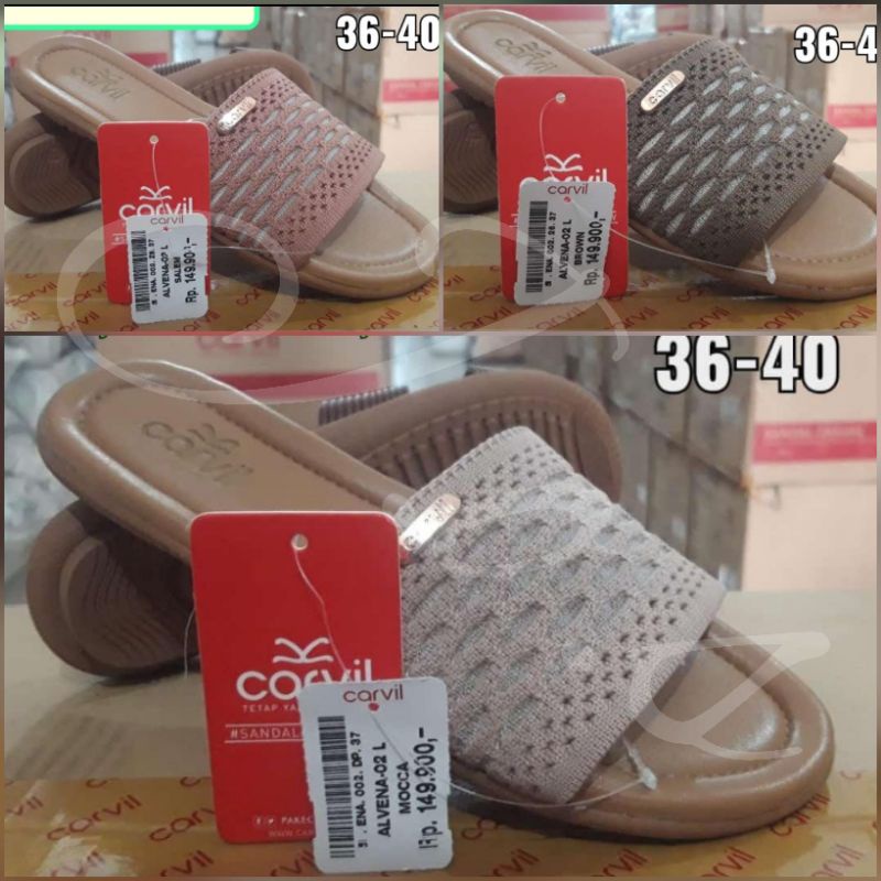 Carvil ALVENA-- Sandal Wanita Carvil Original model selop