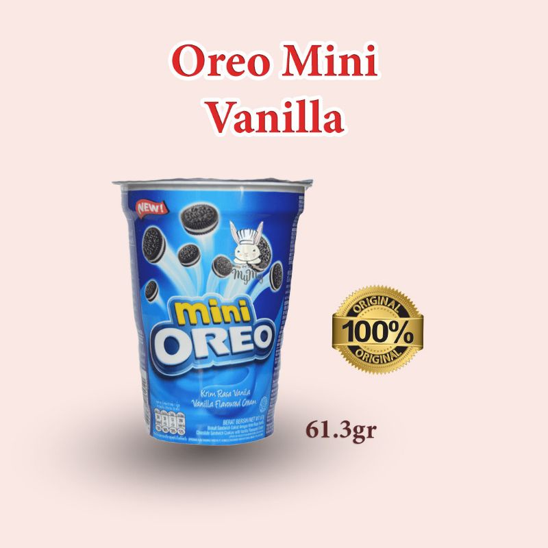 

Oreo Mini Biskuit Krim Vanilla 61.3gr / Oreo Mini Cup Vanilla