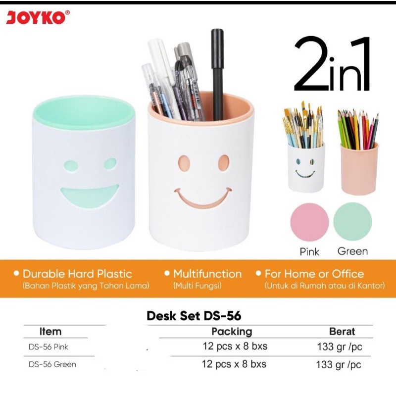 

JOYKO Desk Set DS-56 Green & Pink -Pcs