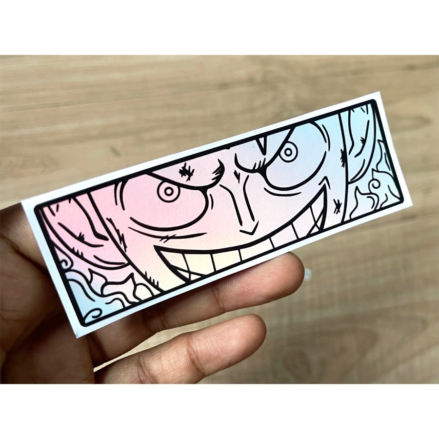 Stiker One Piece Luffy Gear 5 Monochrome