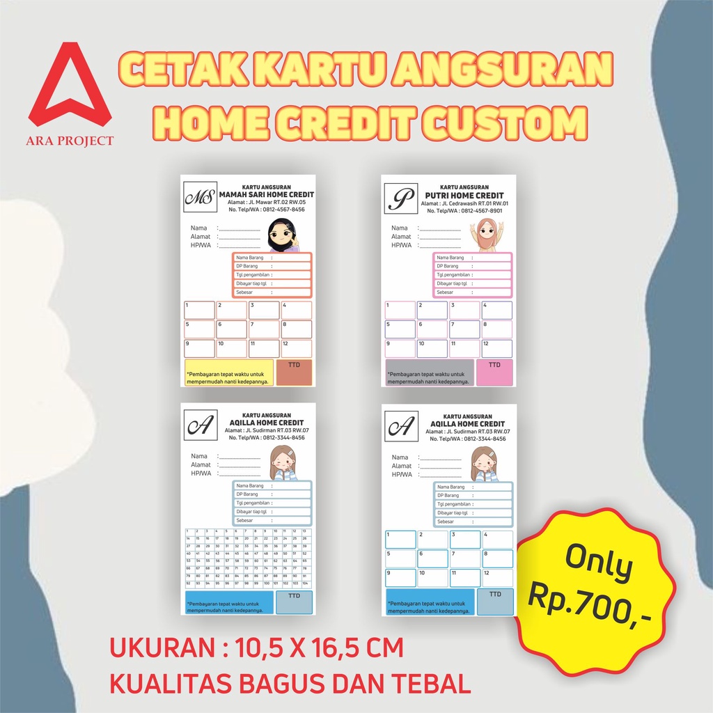 

SERI 3 BEST KARTU ANGSURAN HOME KREDIT CUSTOM