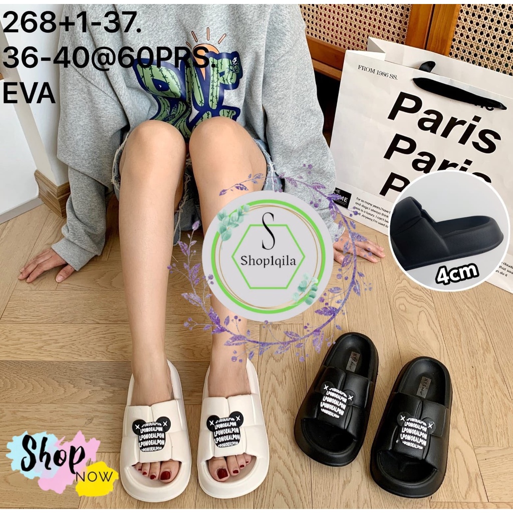 sandal selop wanita korean import terbaru 268+1-37