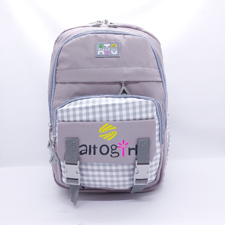 RANSEL LAPTOP ALTO GIRL 18 INCH BANYAK RUANGAN / TAS SEKOLAH CEWEK SD SMP SMA KULIAH 18INCH SLOT BANYAK DAN GRATIS JAS HUJAN / TAS PUNGGUNG WANITA BARU / TAS DUKUNG MOTIF KOTAK / BAGPACK COLORFULL KUAT AWET TAHAN LAMA HALUS BACKPACK CEWEK TAHAN AIR KOREA