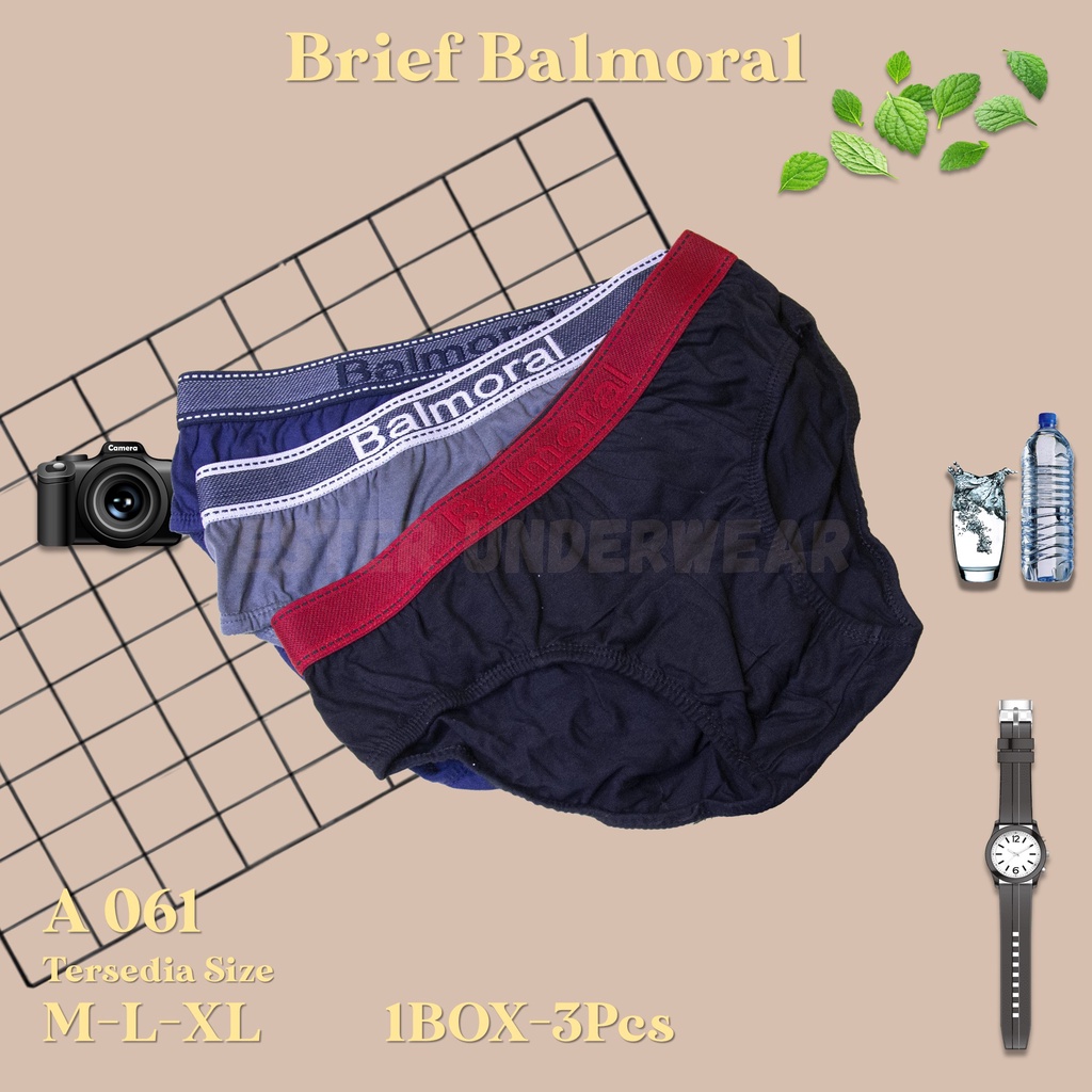 CELANA DALAM PRIA DEWASA BALMORAL A 061 ISI 3 PCS