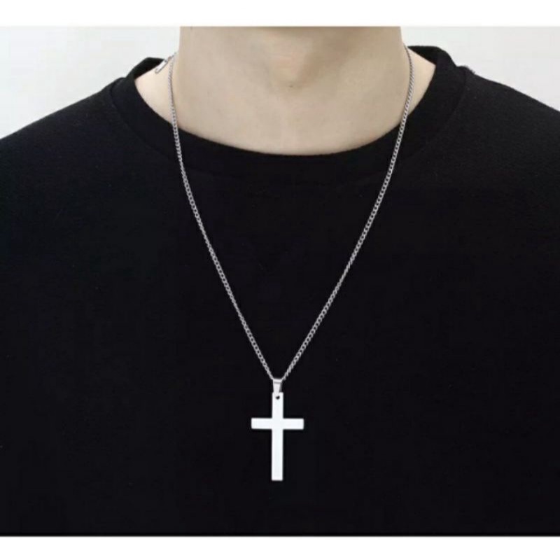 KALUNG TITANIUM SALIB RANTAI NORY PRIA KALUNG SALIB SILVER SALIB GOLD STAINLESS TERBARU