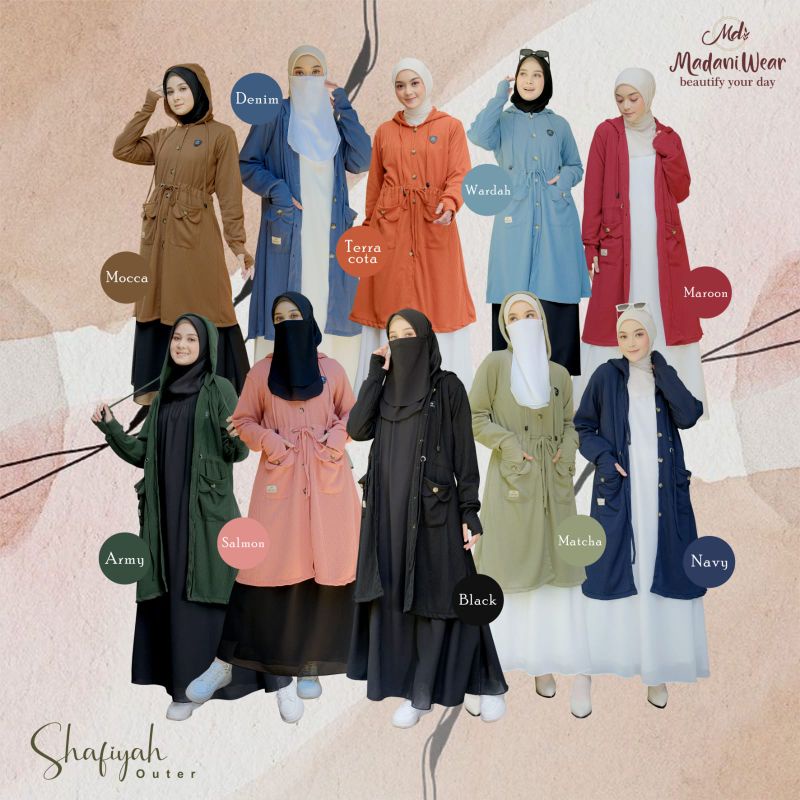 Fathiyah Outer by Alietha | Shafiyah outer by MW | bahan waffle
