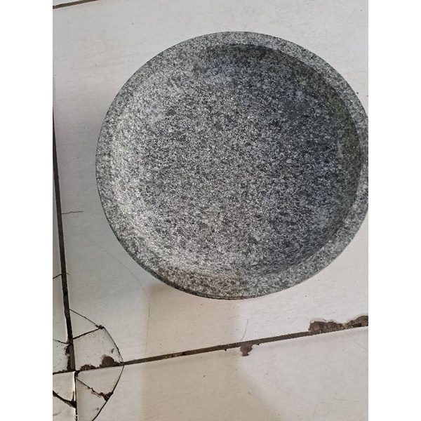 coet batu bubut cobek batu 22cm