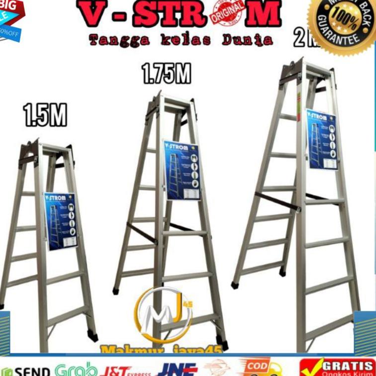 TANGGA LIPAT ✅ TANGGA BAJA RINGAN / TANGGA GRAND ALUMUNIUM 2 METER / 1,75 METER / 1,5 METER / 1 METE