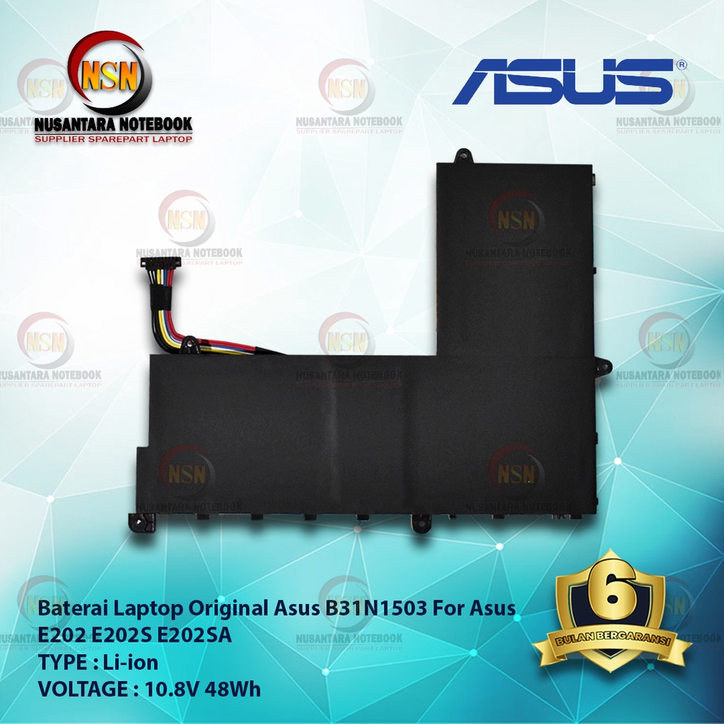 Baterai Original Asus E202 E202S E202SA B31N1503 11.4V 48Wh