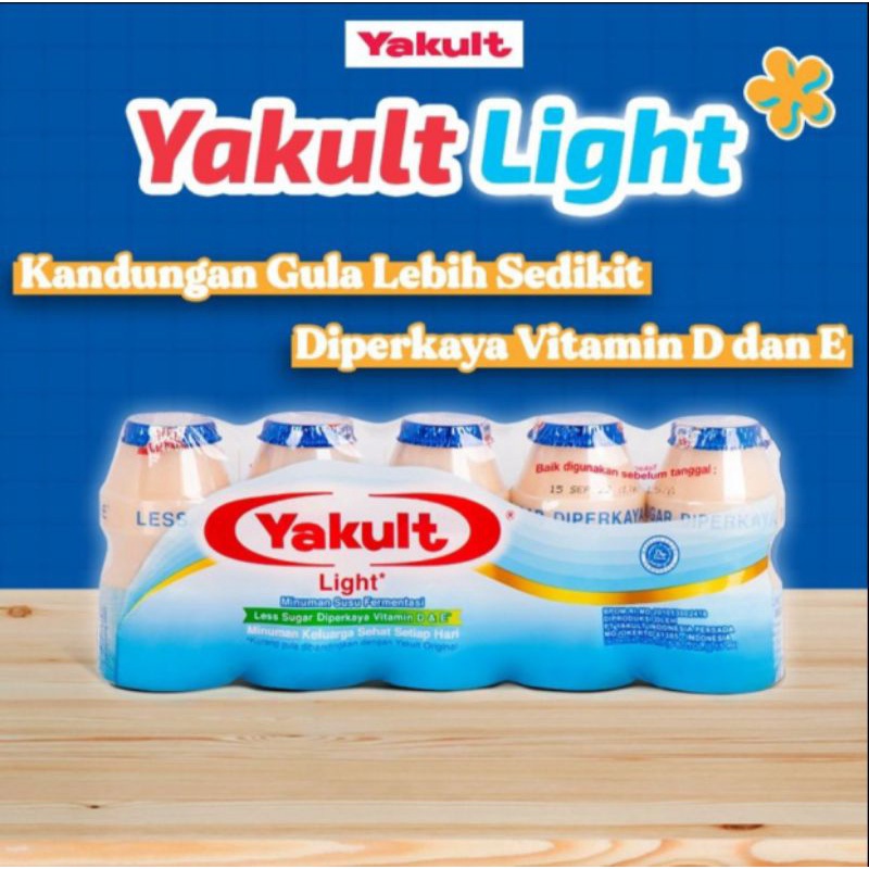 Yakult Light Less Sugar Isi 5 Botol 65ml