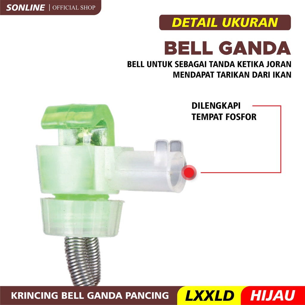 SONLINE Bel Joran Kerincingan Jepit dengan Drat Loceng Double Terlaris