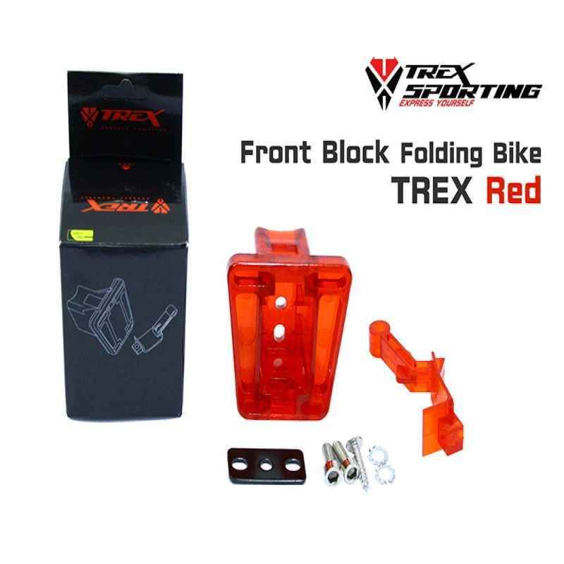 FRONT BLOCK TREX BENING TRANSPARAN ADAPTOR BRACKET TAS DEPAN SEPEDA LIPAT SELI