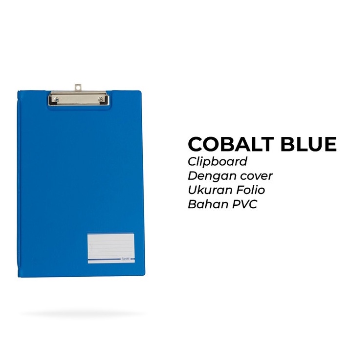 

Bantex Clipboard Papan Jalan Folio F4 Model Cover Penutup Cobalt Blue