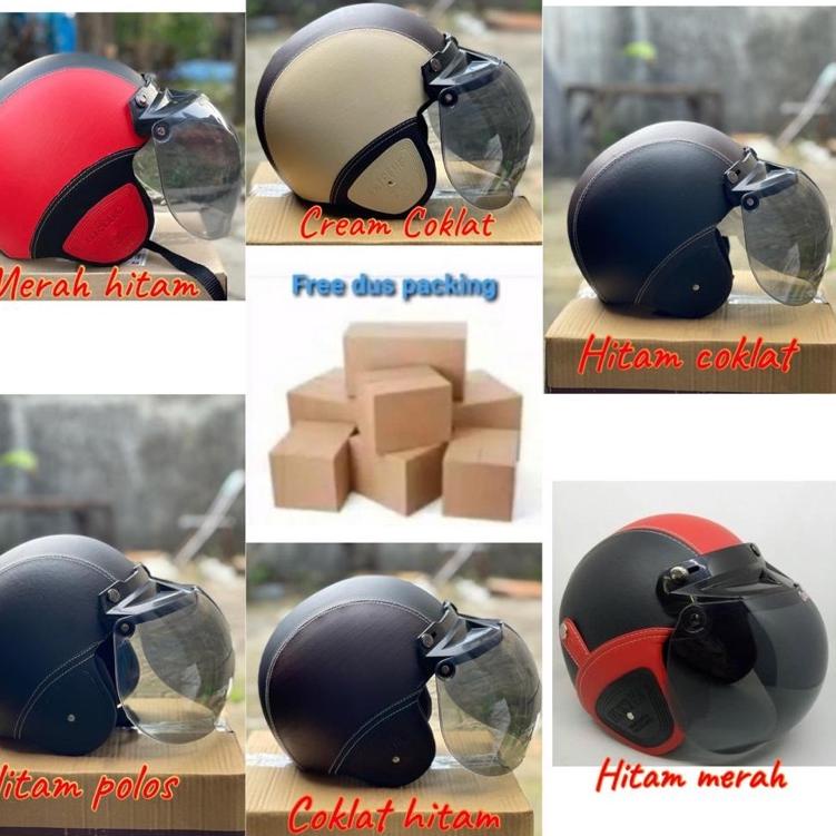 → HELM BOGO DEWASA PRESS POLOS / HELM BOGO RETRO KLASIK + KACA CEMBUNG ⇐