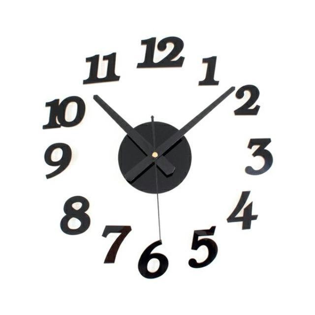 Jam Dinding Tempel DIY analog Dekorasi 3D silent 10 70cm Modern Clock - YS Shop