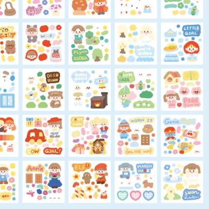 

JY7♤ IPHSHOP Fairy Tales Sticker Aesthetic Bahan PVC Waterproof Anti Air Stiker Deco Korea Stiker Botol Minum Stiker Gelas Stiker Casing Handphone Stiker Kotak Stiker Buku Stiker Anak 100 Lembar Gambar Koleksi Terbaru