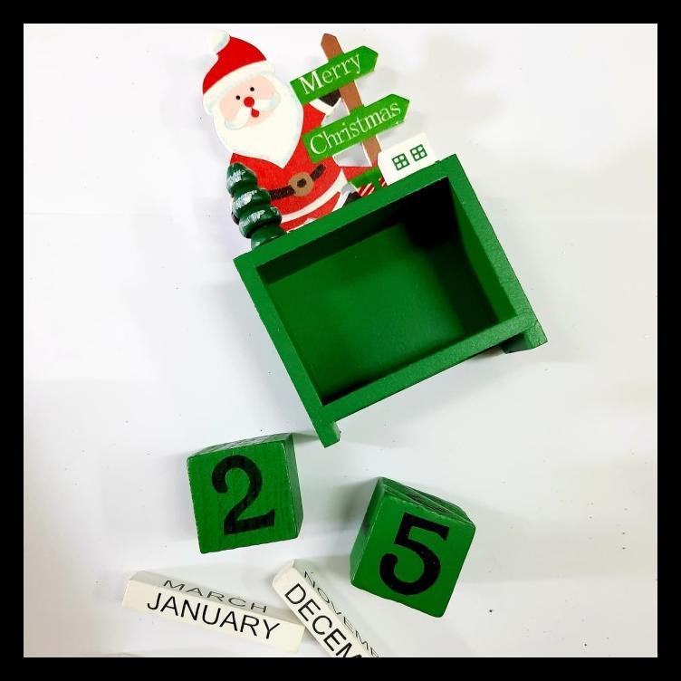 

KALENDER KAYU ORNAMEN NATAL LUCU DEKORASI KADO CHRISTMAS SANTA SNOWMAN BARU