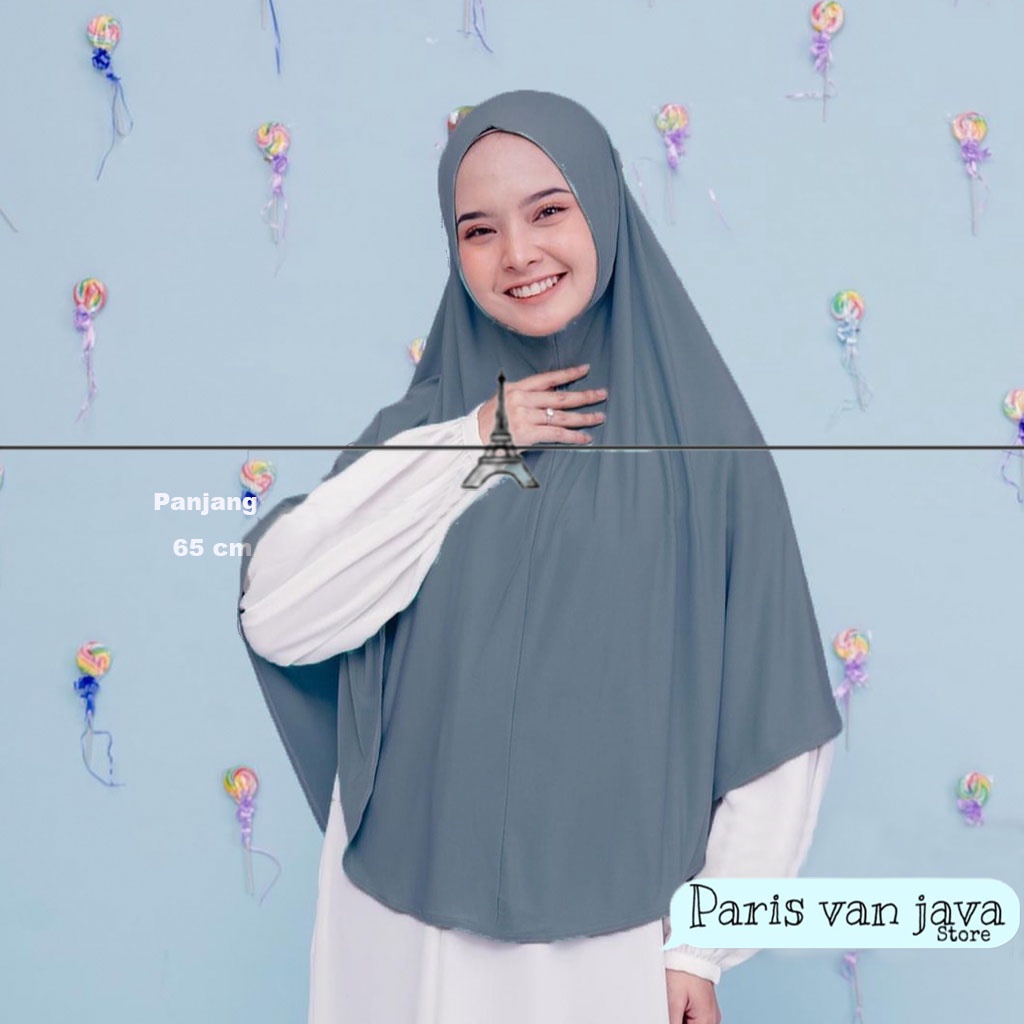 Jilbab Bergo Hamidah Malay Non PAD (XL) | Khimar Daisy Instan Bergo Malay Jersey (XL) | Kerudung Ukuran Jumbo