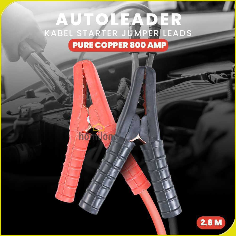 Autoleader Kabel Starter Jumper Leads Pure Copper 800 AMP 2.8 m - D800