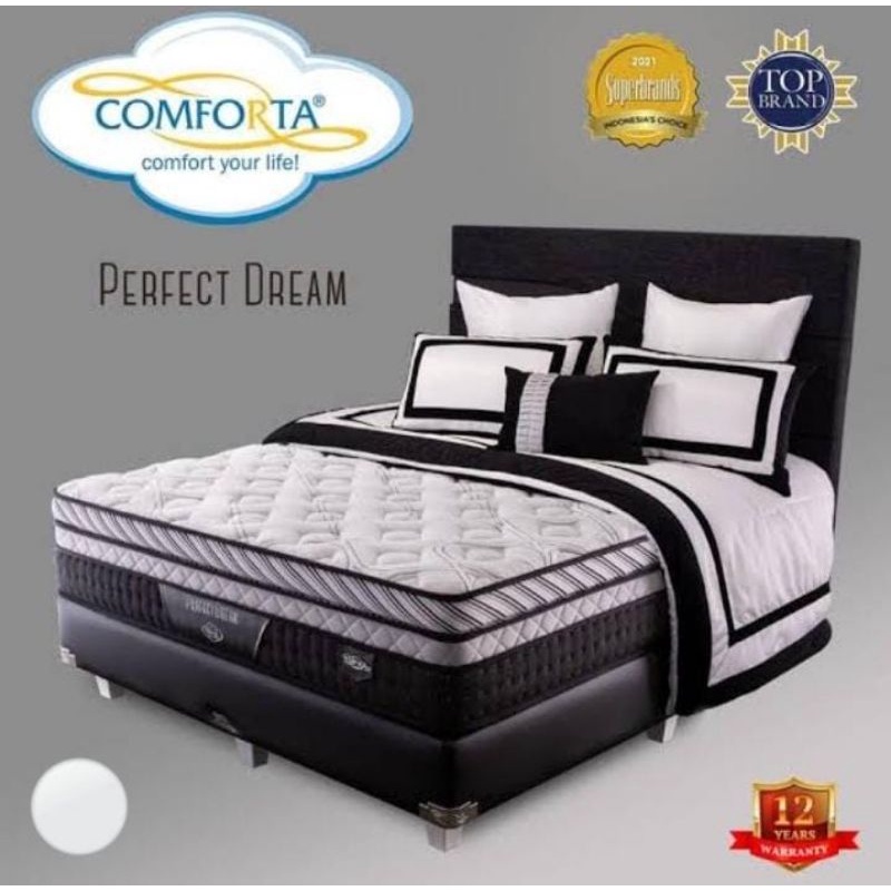 1set Springbed Comforta perfect dream + divan comforta ukuran 180x200 untuk wilayah kota cirebon