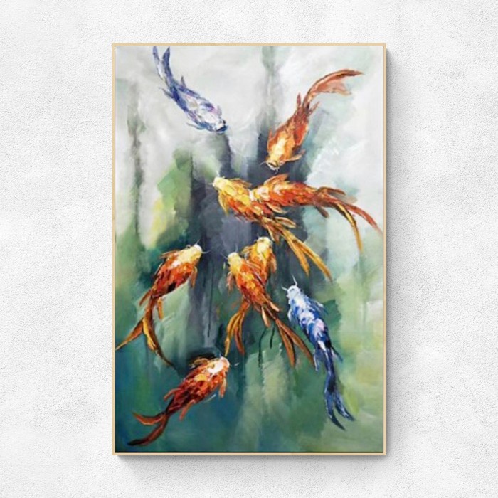 LUKISAN DINDING ABSTRAK KOI