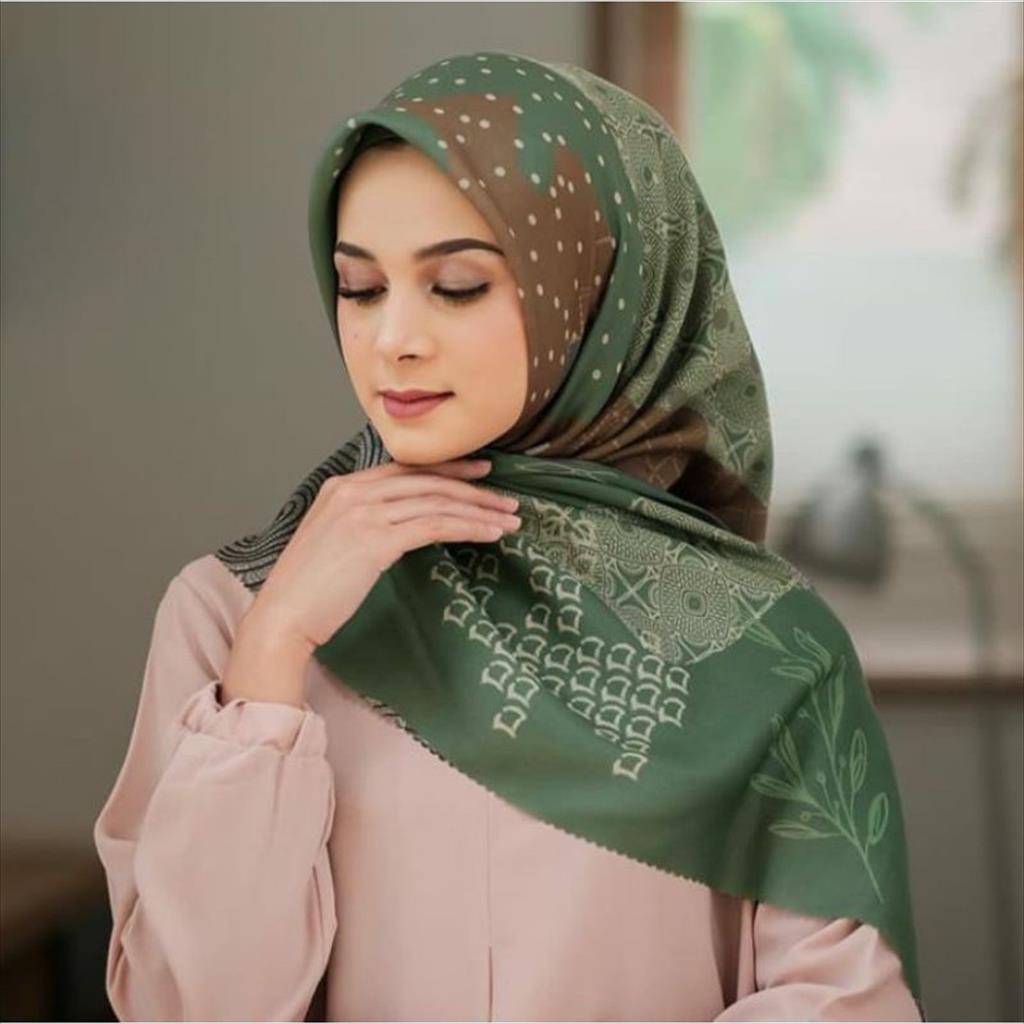 Hijab Voal Motif - Jilbab Segi Empat Denay - Hijab Motif Premium